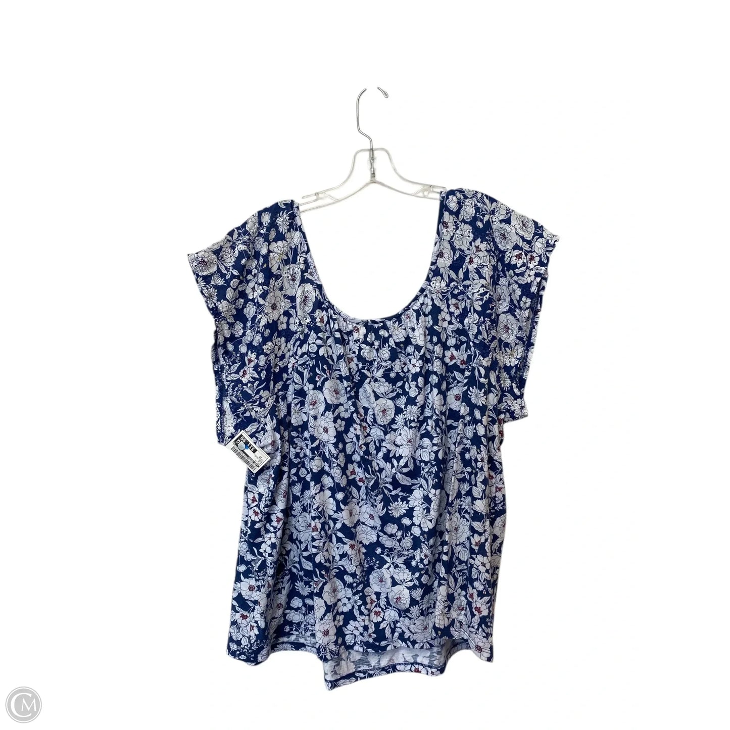 Top Short Sleeve By Lane Bryant In Blue, Size: 18