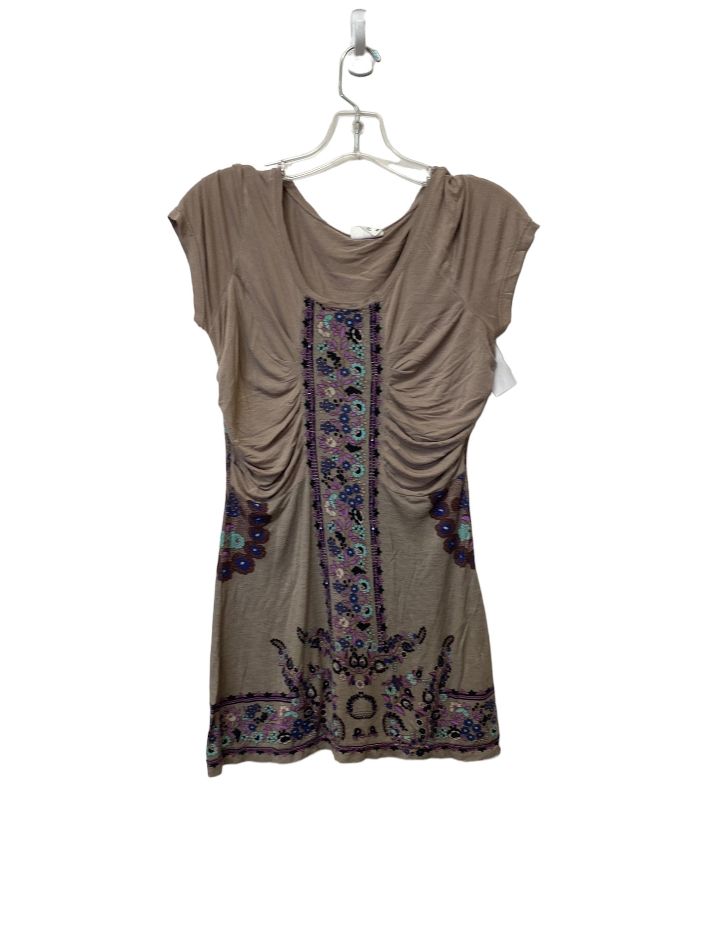 Taupe Top Short Sleeve Free People, Size M