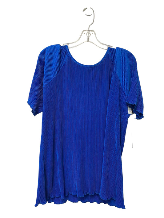 Blue Top Short Sleeve Cyrus Knits, Size 1x