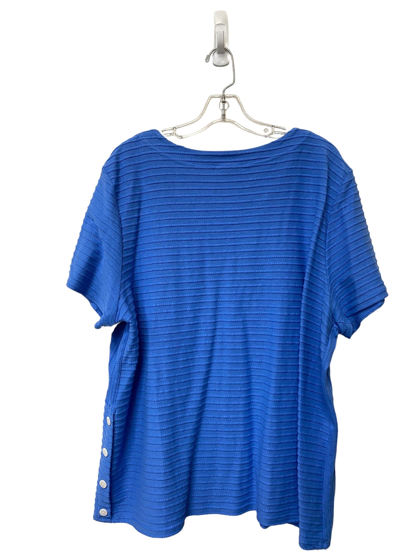 Blue Top Short Sleeve Alfred Dunner, Size 2x