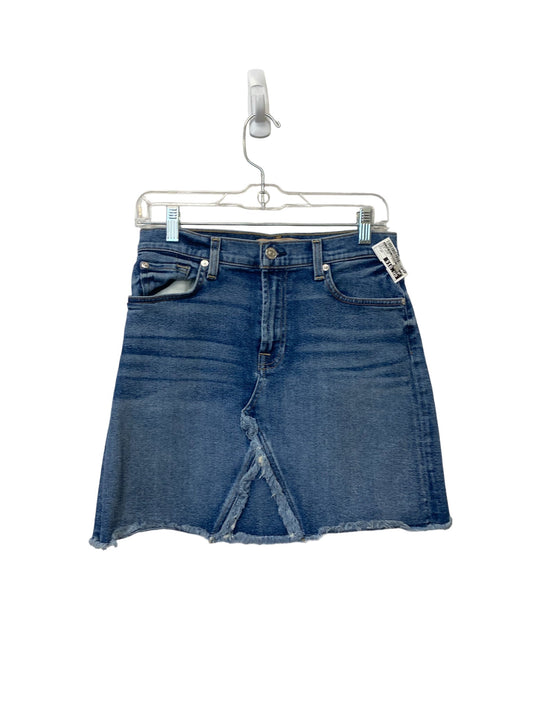 Blue Denim Skirt Mini & Short 7 For All Mankind, Size 27