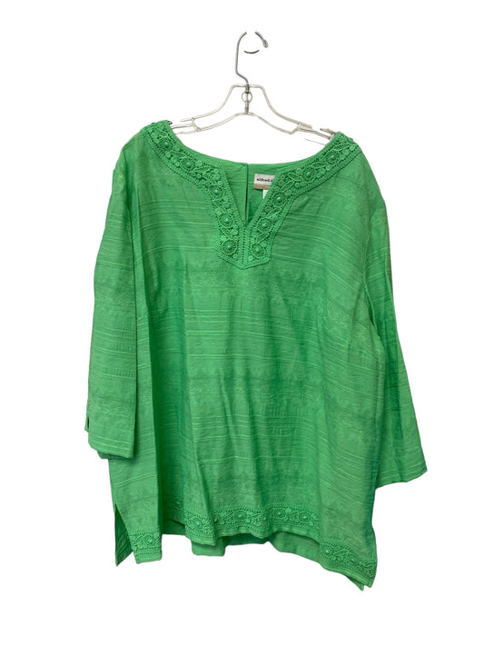 Green Top Long Sleeve Alfred Dunner, Size 2x
