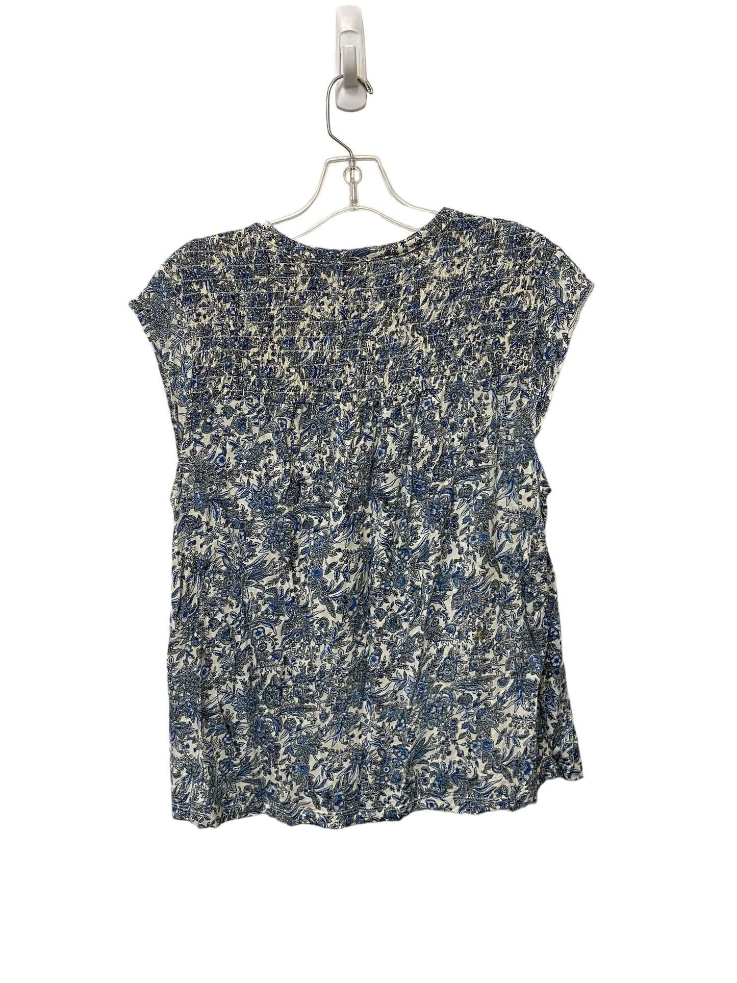 Floral Print Top Short Sleeve Lucky Brand, Size S