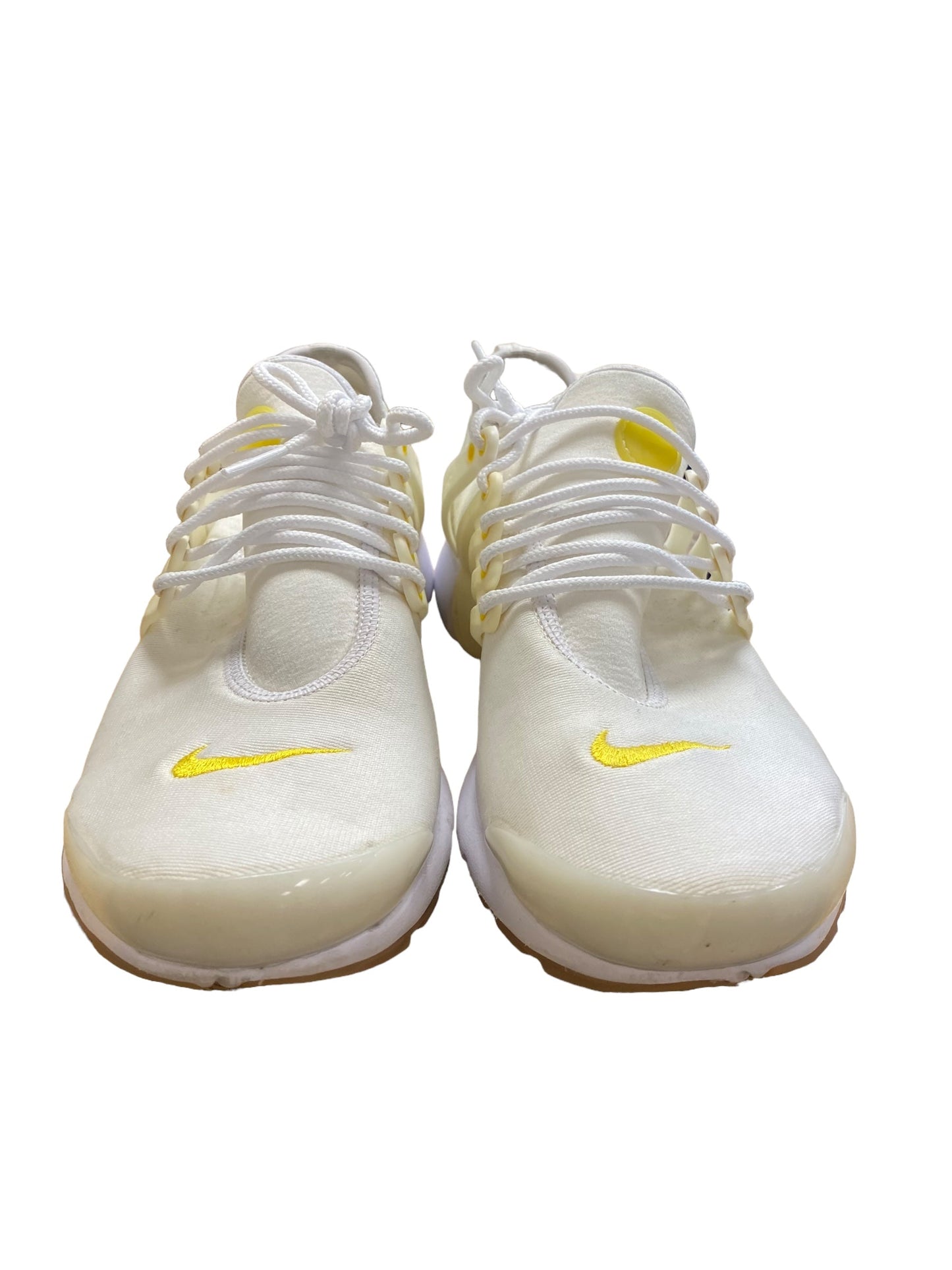 White & Yellow Shoes Athletic Nike, Size 9