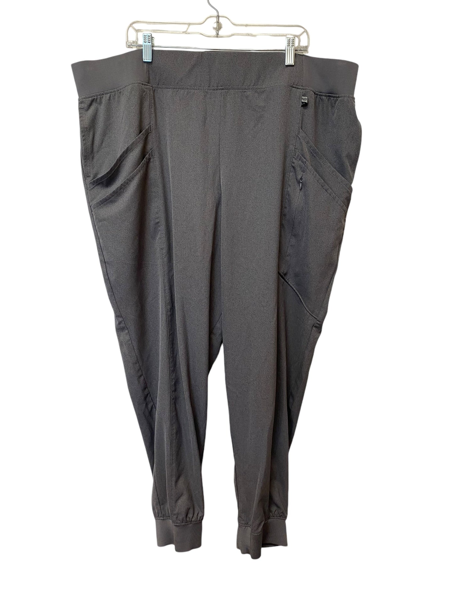 Athletic Pants By Cuddl Duds In Grey, Size: 3x