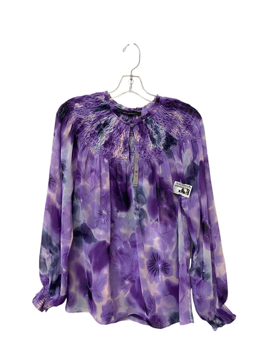 Top Long Sleeve By White House Black Market In Purple, Size: S