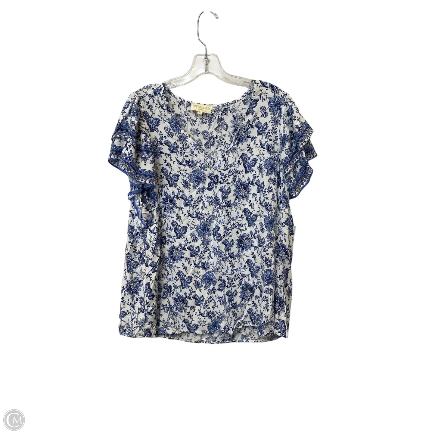 Top Short Sleeve By Cynthia Rowley In Floral Print, Size: 1x
