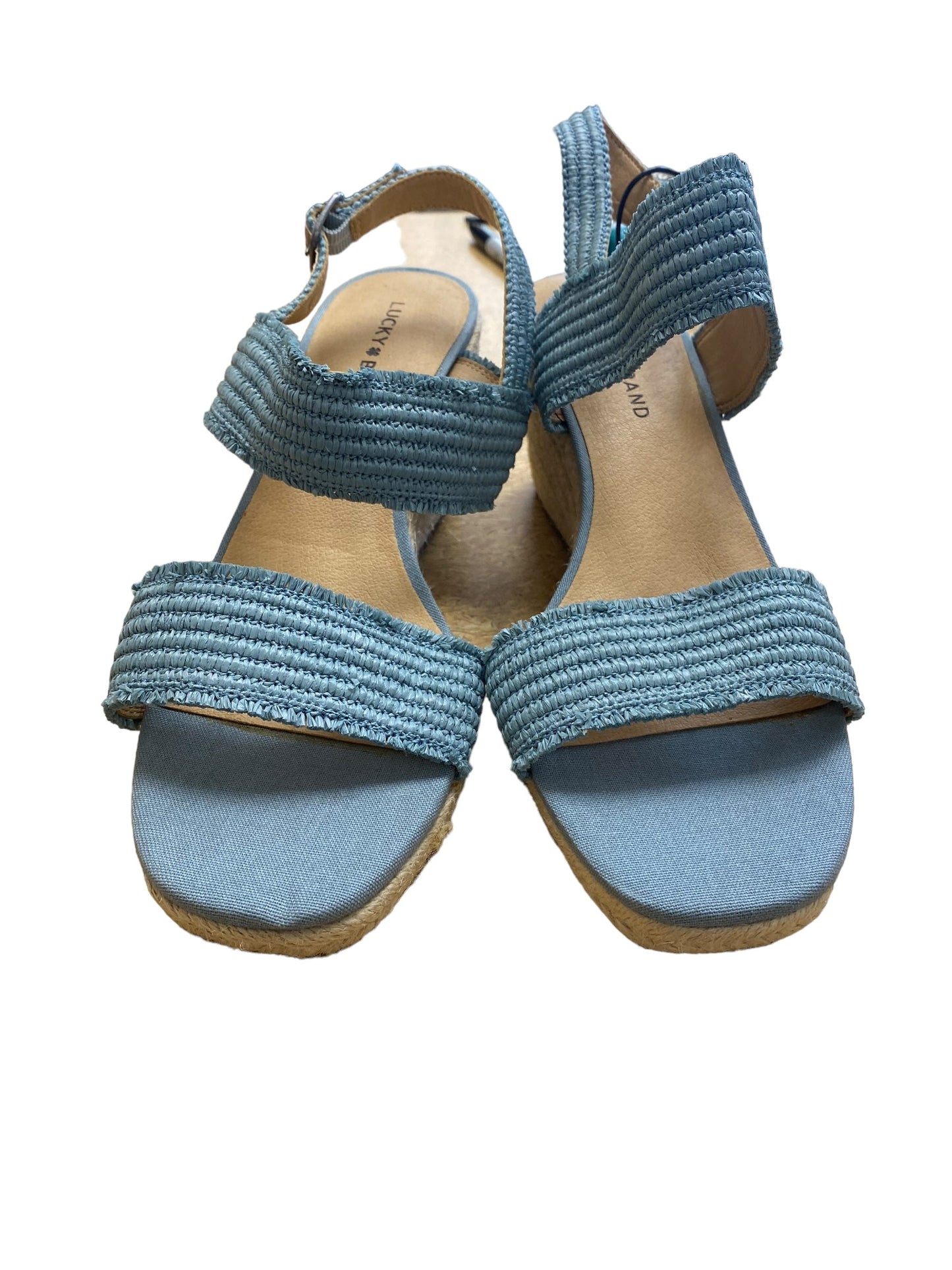 Blue Shoes Heels Wedge Lucky Brand, Size 9