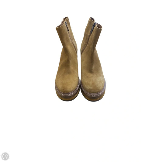 Boots Ankle Heels By Marc Fisher In Brown, Size: 8.5