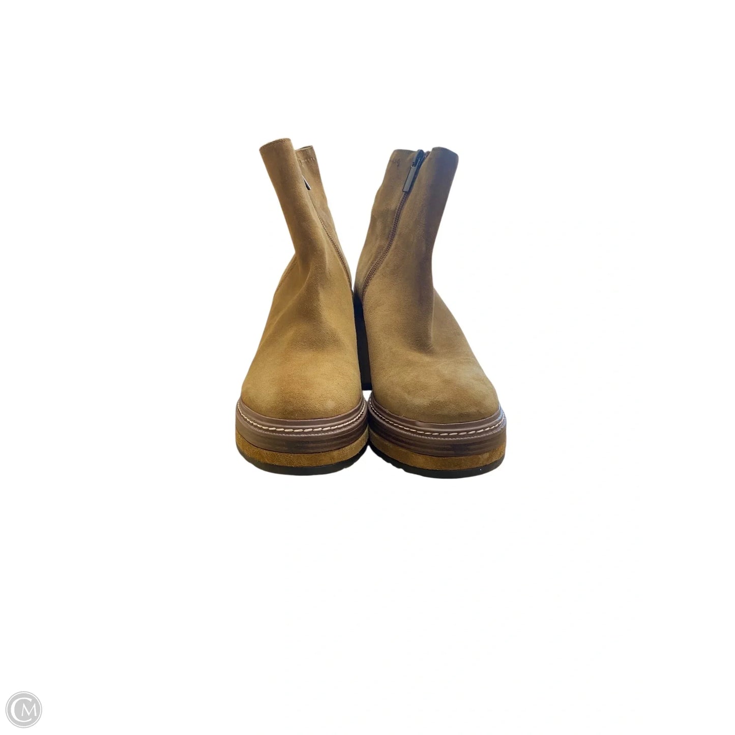 Boots Ankle Heels By Marc Fisher In Brown, Size: 8.5