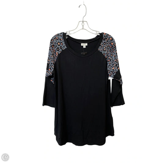 Top Long Sleeve Basic By Avenue In Animal Print, Size: 16