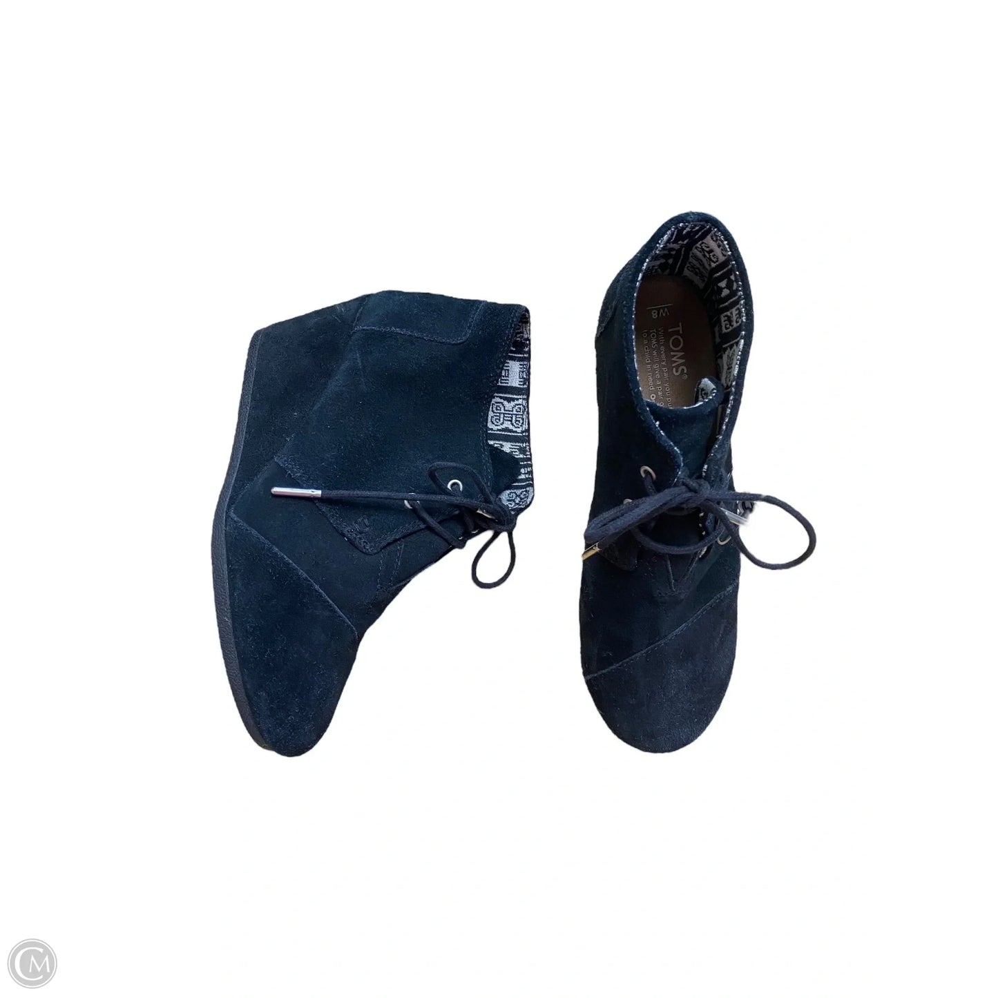 Shoes Heels Wedge By Toms In Black, Size: 8