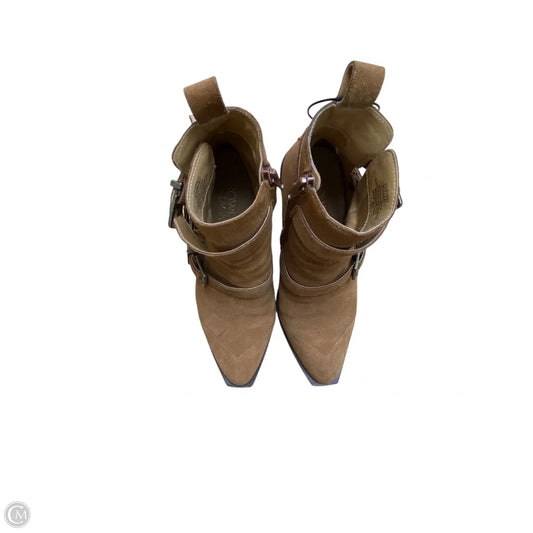 Boots Ankle Heels By Crown Vintage In Brown, Size: 6.5