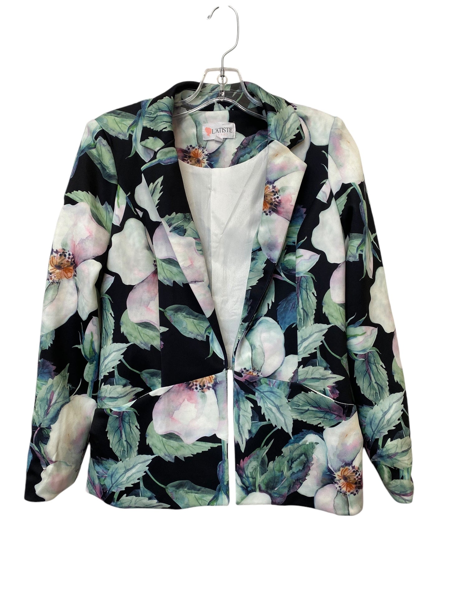 Blazer By Clothes Mentor In Floral Print, Size: S