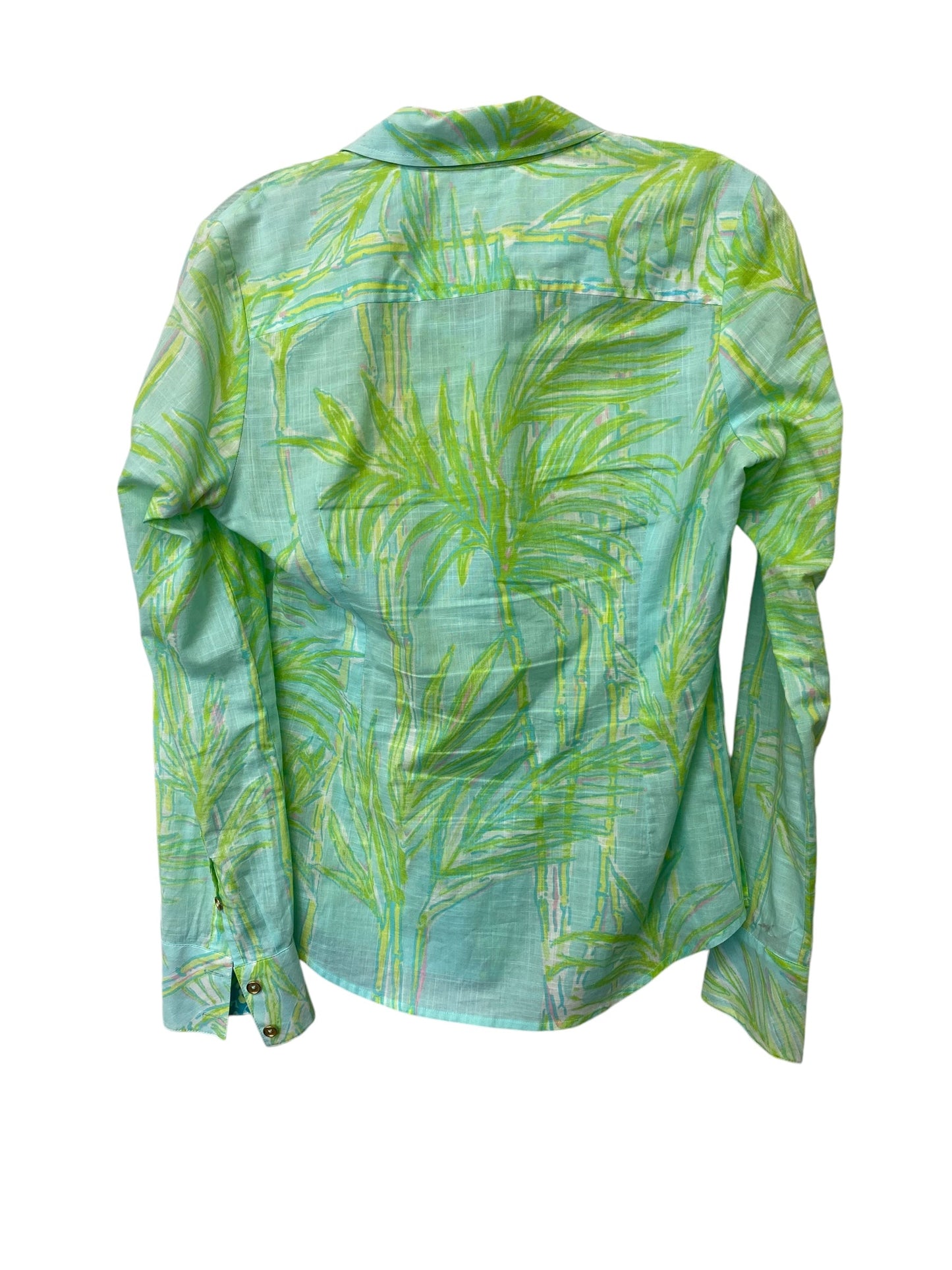 Top Long Sleeve By Lilly Pulitzer In Blue & Green, Size: 2