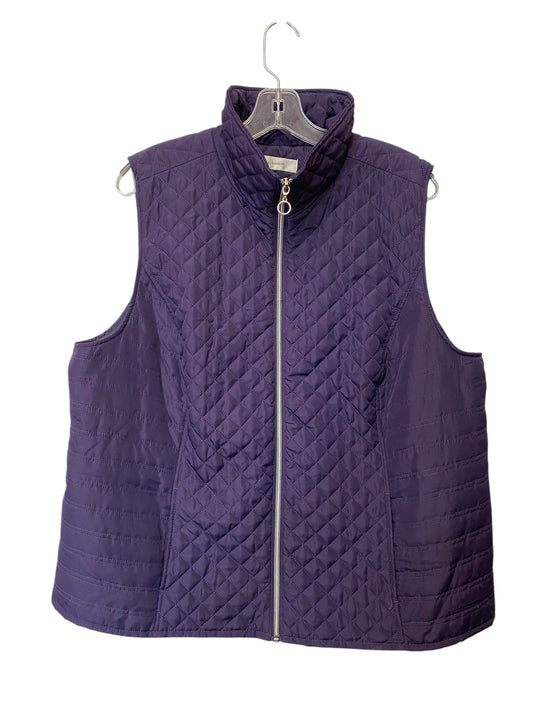 Vest Puffer & Quilted By Cj Banks In Purple, Size: Xl