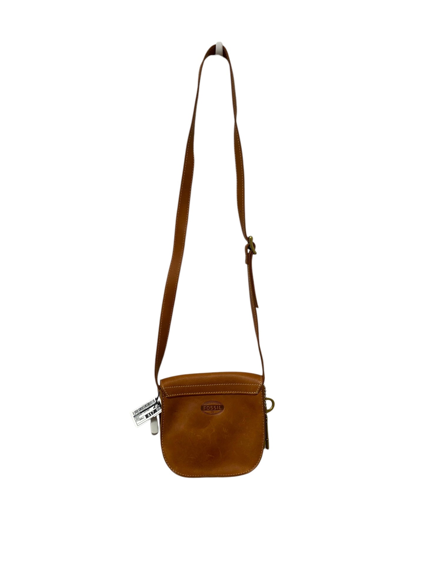 Crossbody Leather By Fossil, Size: Small