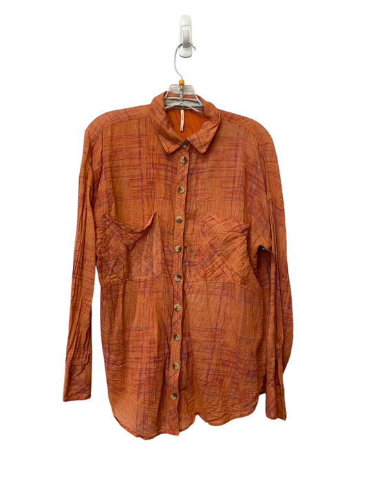 Top Long Sleeve By Free People In Orange, Size: M