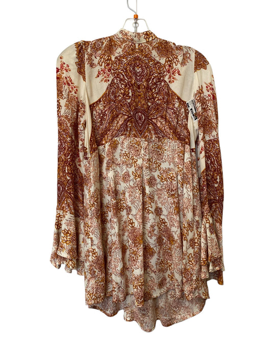 Top Long Sleeve By Free People In Floral Print, Size: S