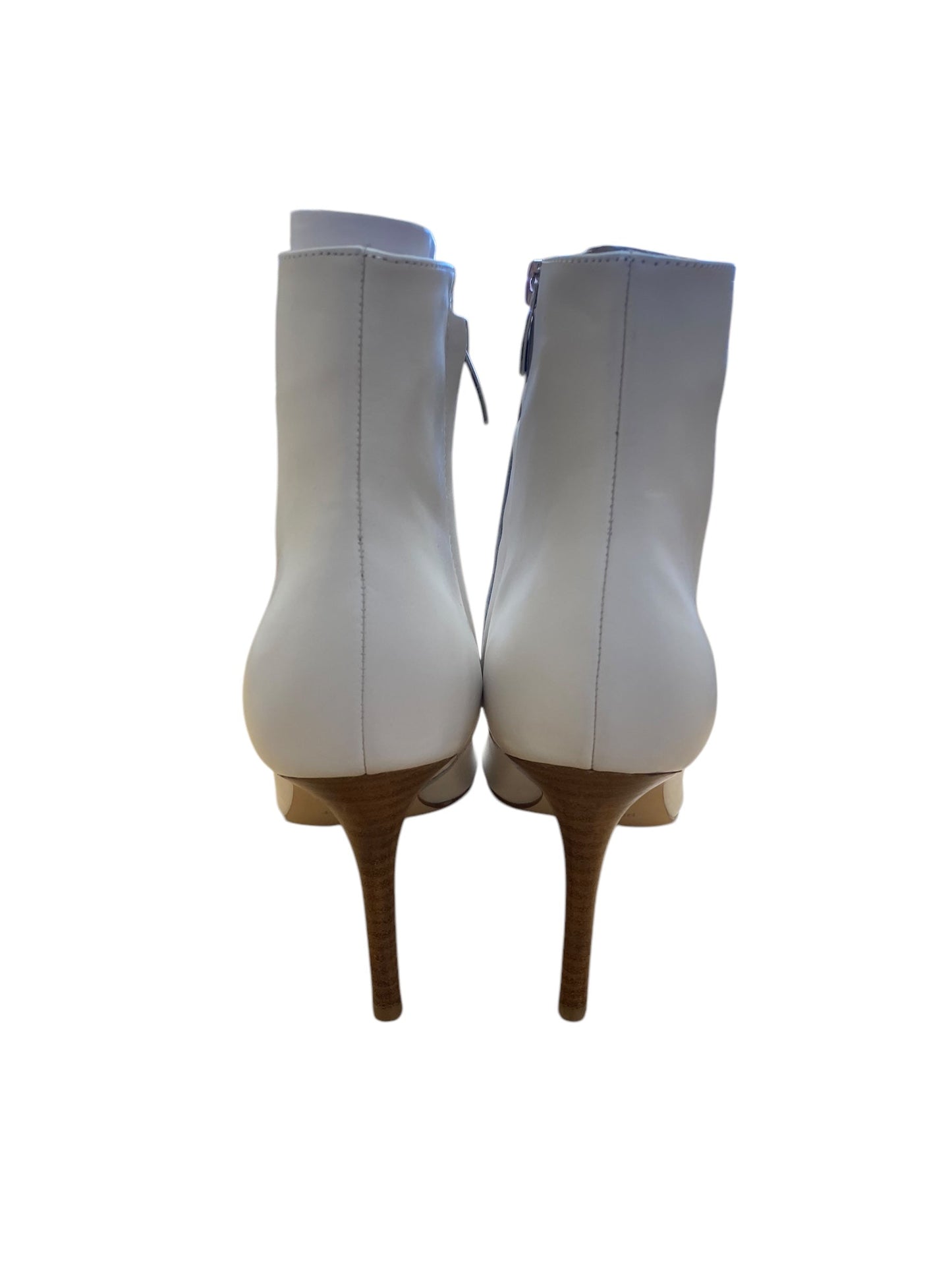 Boots Ankle Heels By Nine West In White, Size: 8.5