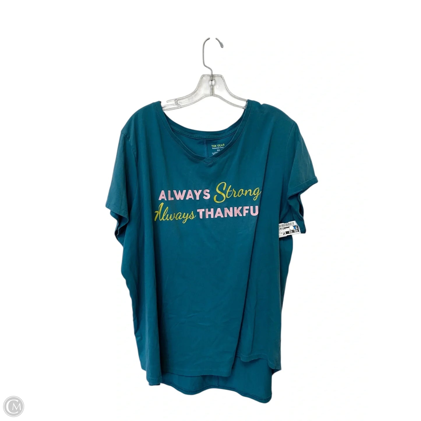 Top Short Sleeve Basic By Tek Gear In Blue, Size: 3x