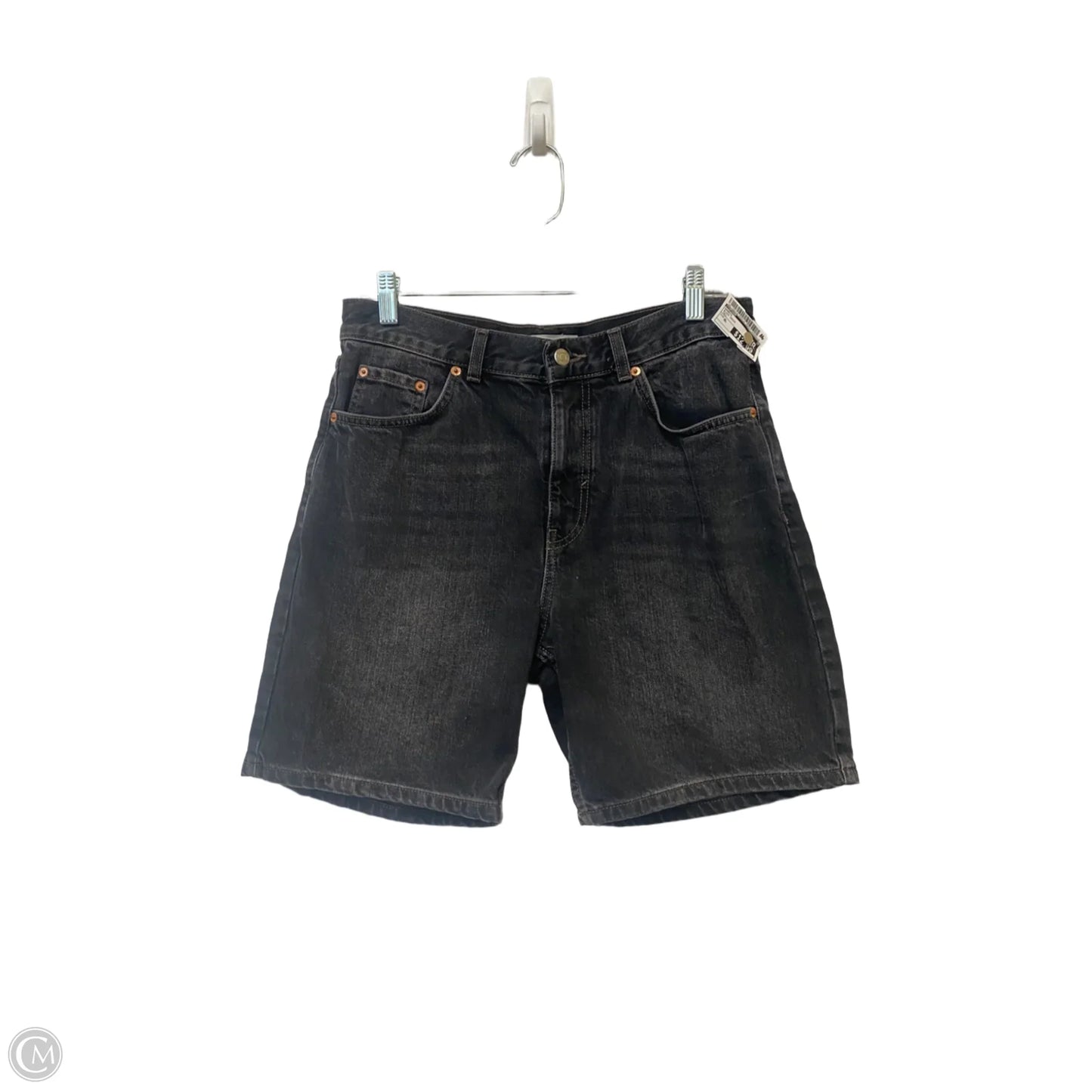 Shorts By Topshop In Black Denim, Size: 8l