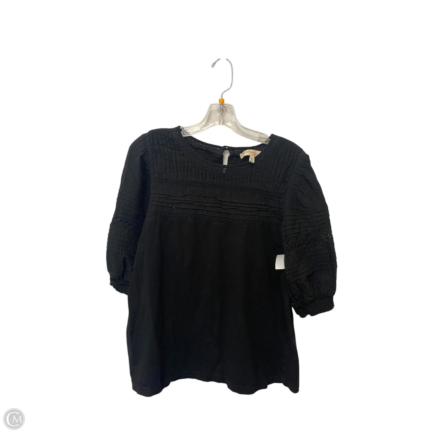 Top Short Sleeve By Philosophy In Black, Size: Xl