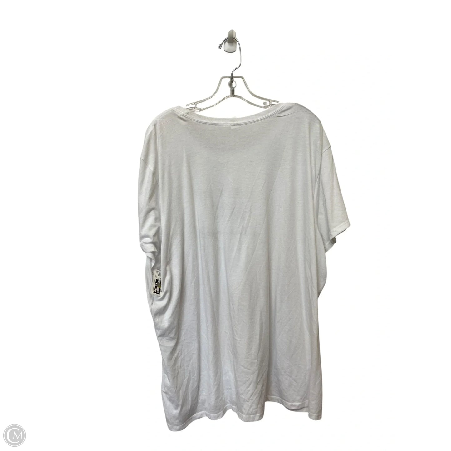 Top Short Sleeve Basic By Cmf In White, Size: 4x