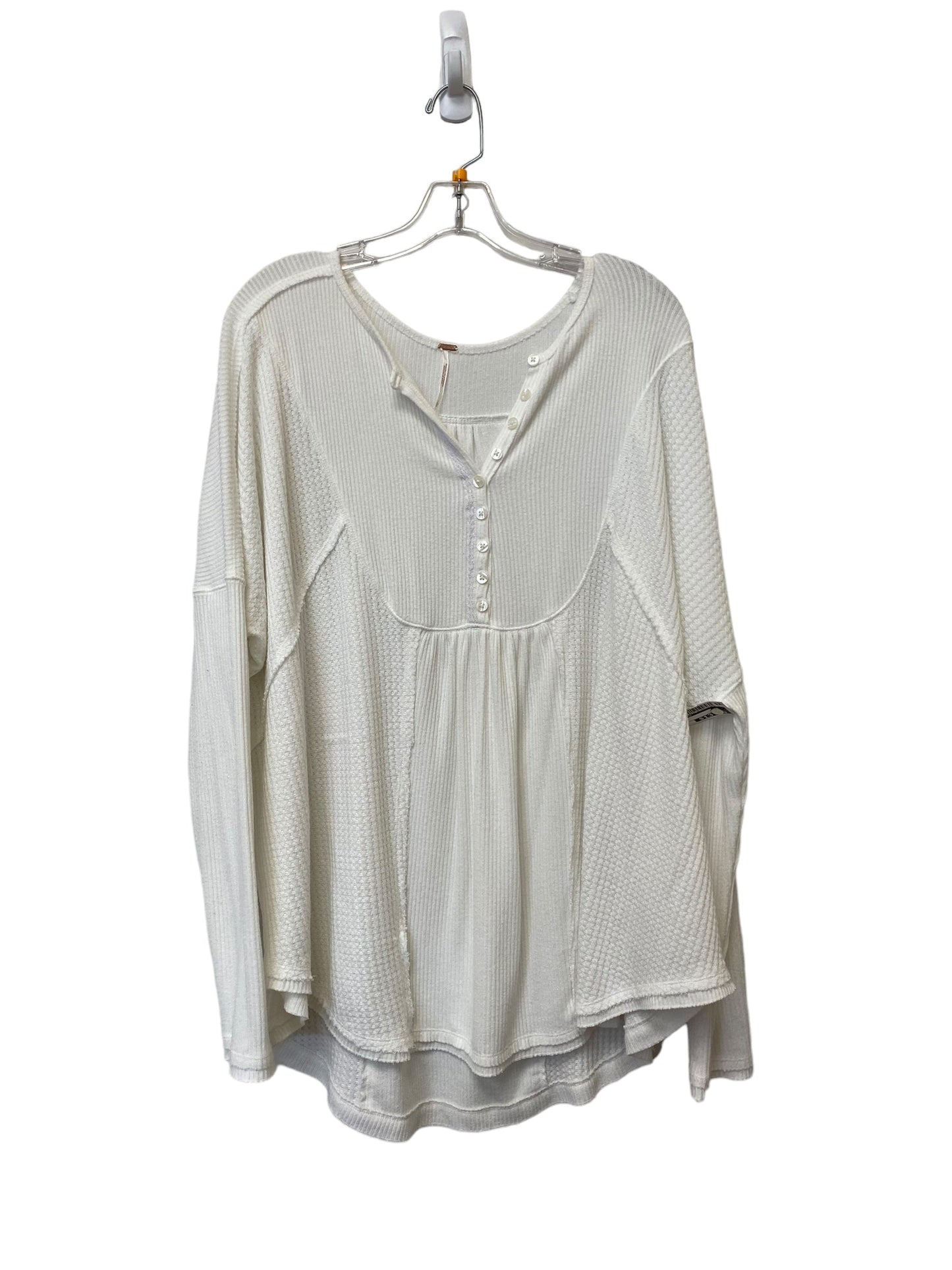 White Top Long Sleeve Free People, Size L