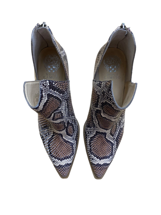 Boots Ankle Heels By Vince Camuto In Snakeskin Print, Size: 9