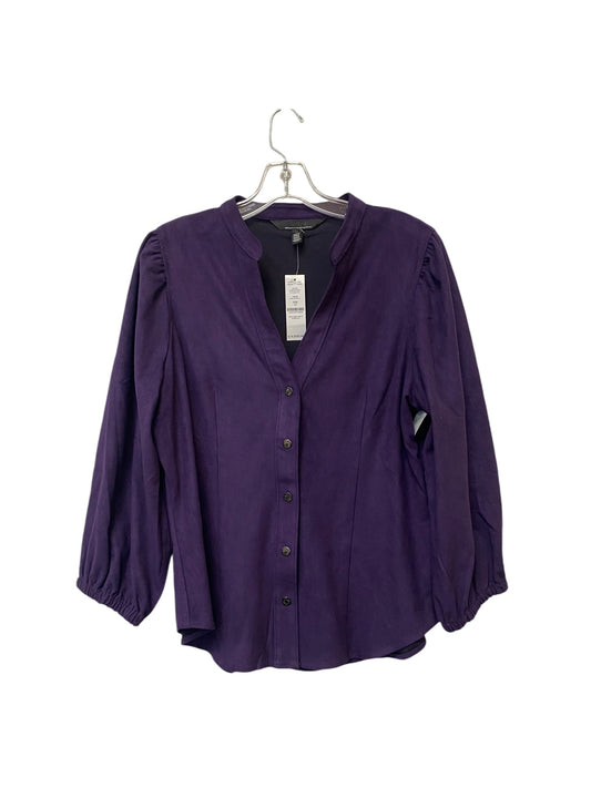 Top Long Sleeve By White House Black Market In Purple, Size: 14