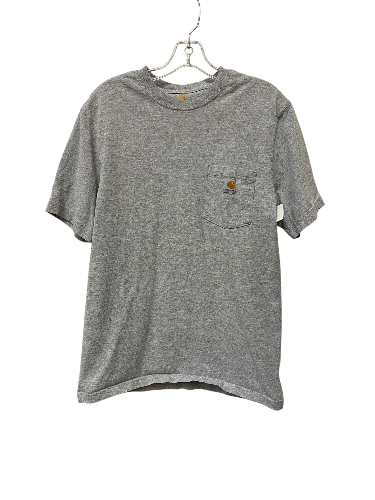 Top Short Sleeve By Carhartt In Grey, Size: M