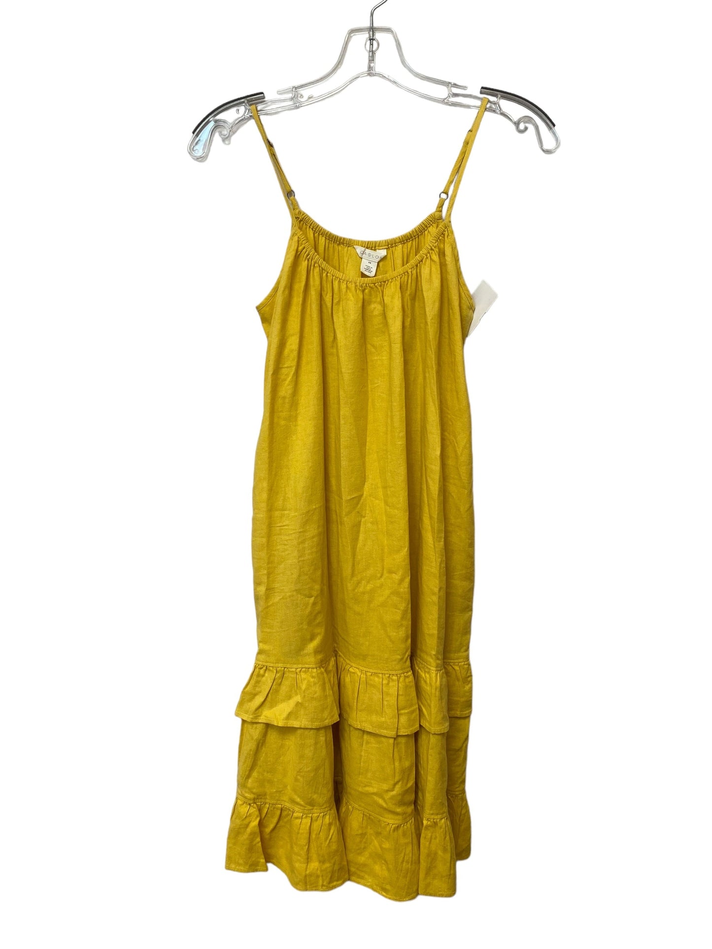 Yellow Dress Casual Midi Caslon, Size Xs
