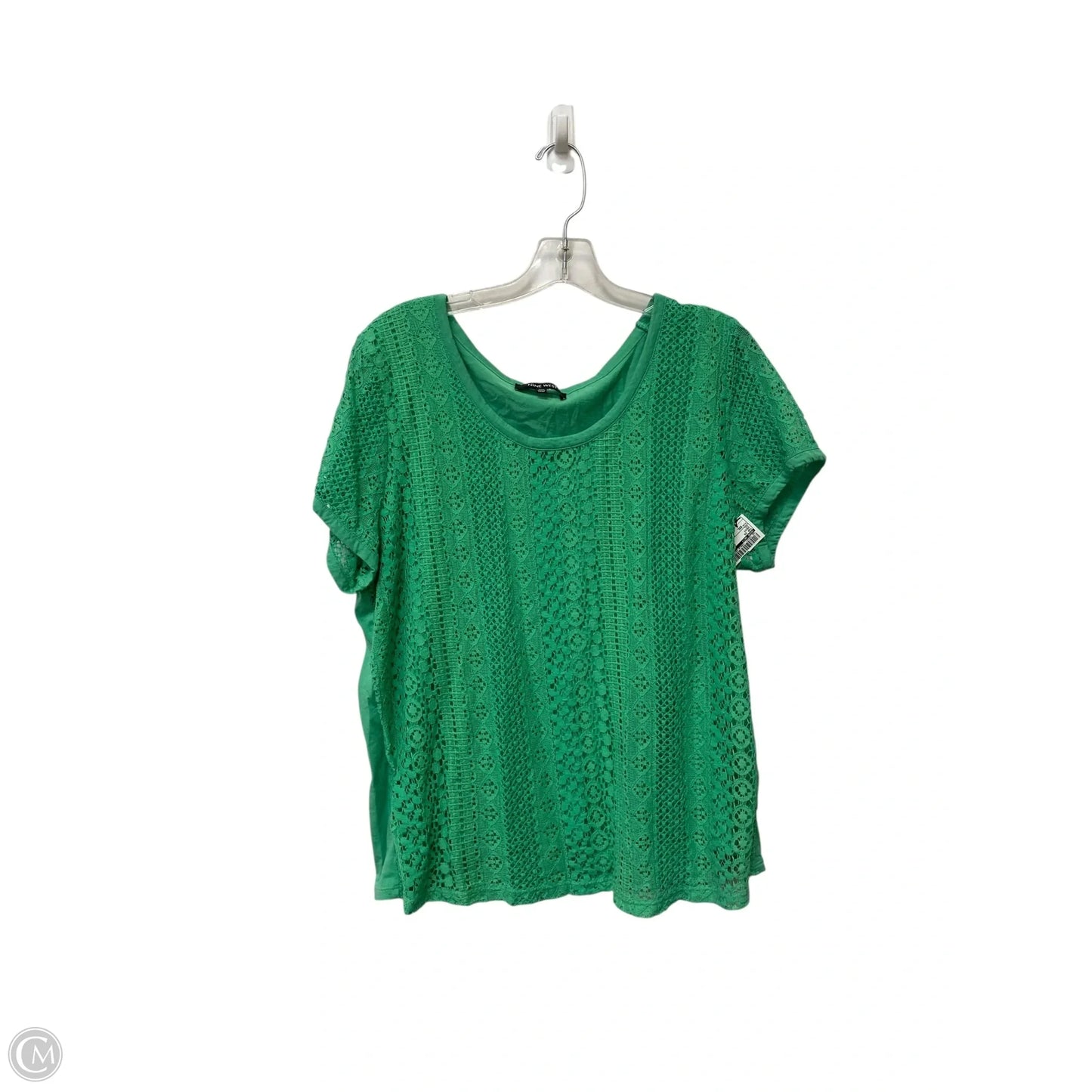 Top Short Sleeve By Nine West In Green, Size: Xxl