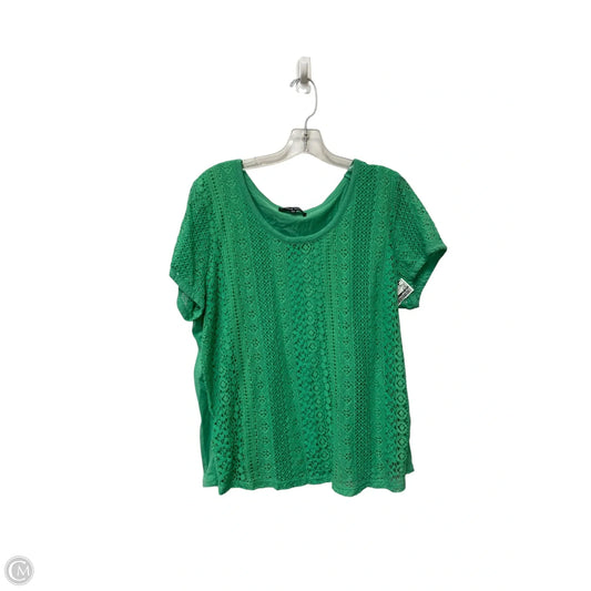 Top Short Sleeve By Nine West In Green, Size: Xxl