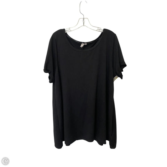 Top Short Sleeve By Cable And Gauge In Black, Size: 1x