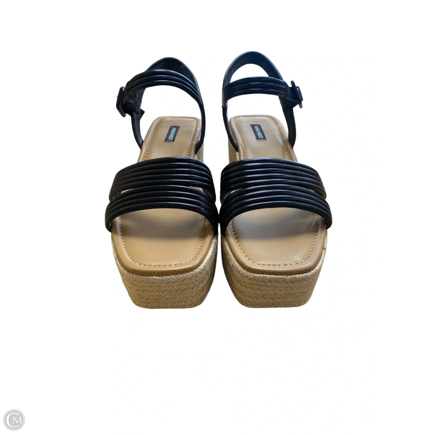 Shoes Heels Wedge By Nine West Apparel In Black, Size: 9.5