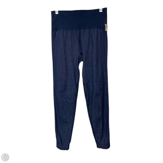 Athletic Leggings By Spanx In Navy, Size: M