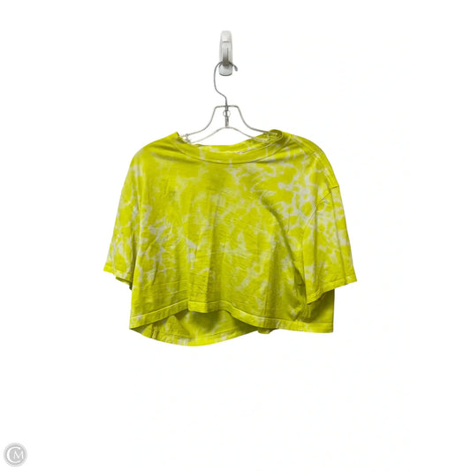 Athletic Top Short Sleeve By Lululemon In Yellow, Size: 10