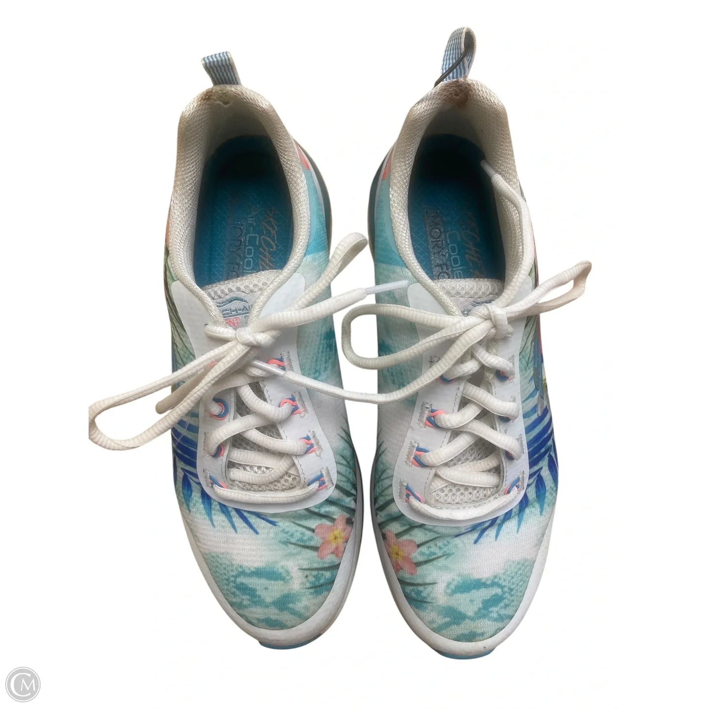 Shoes Athletic By Skechers In Floral Print, Size: 8