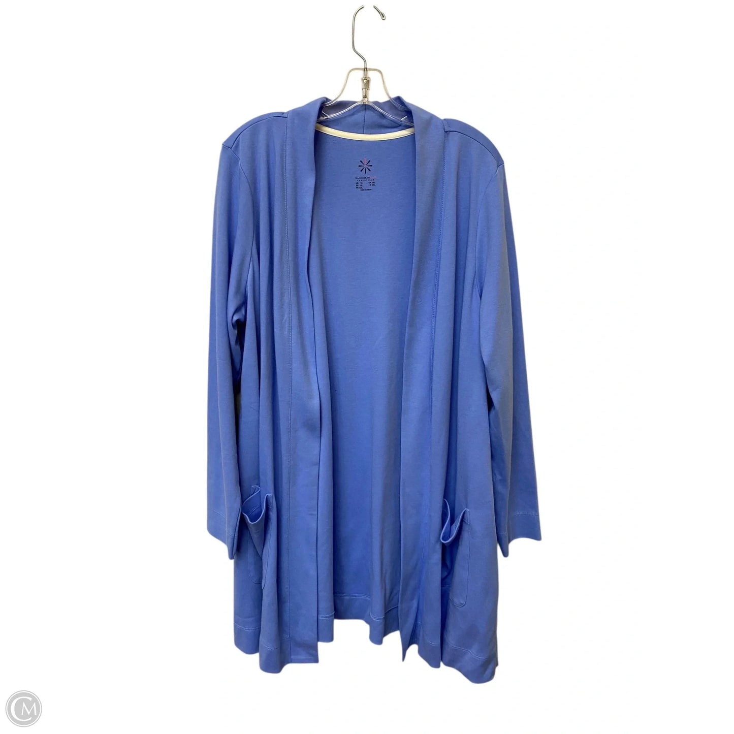 Cardigan By Isaac Mizrahi Live Qvc In Blue, Size: 1x