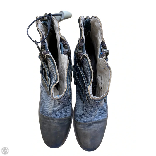 Boots Ankle Heels By Freebird In Grey, Size: 8