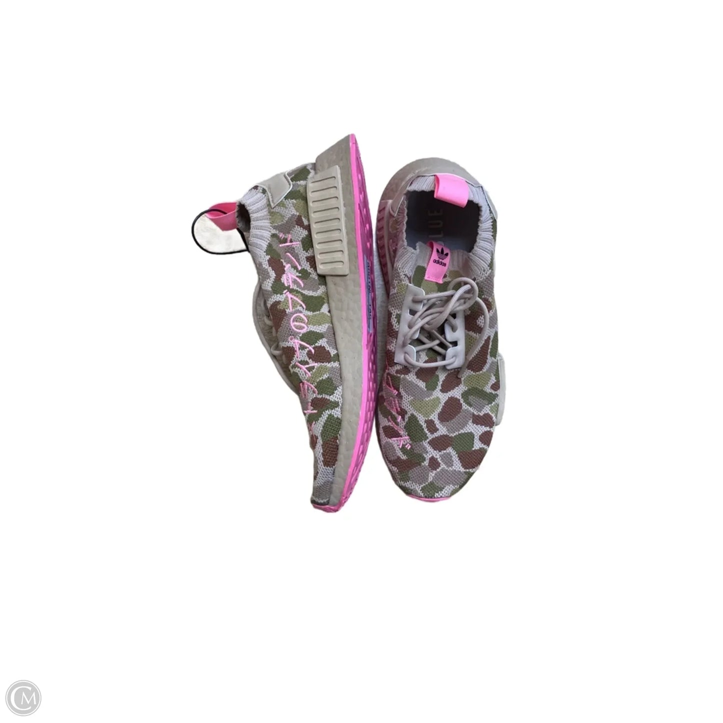 Shoes Athletic By Adidas In Camouflage Print, Size: 8