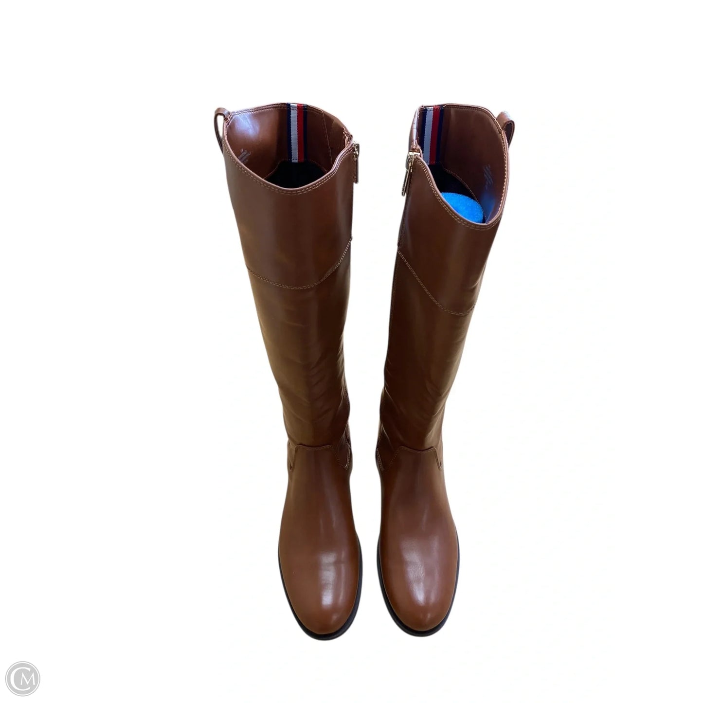 Boots Mid-calf Flats By Tommy Hilfiger In Brown, Size: 10