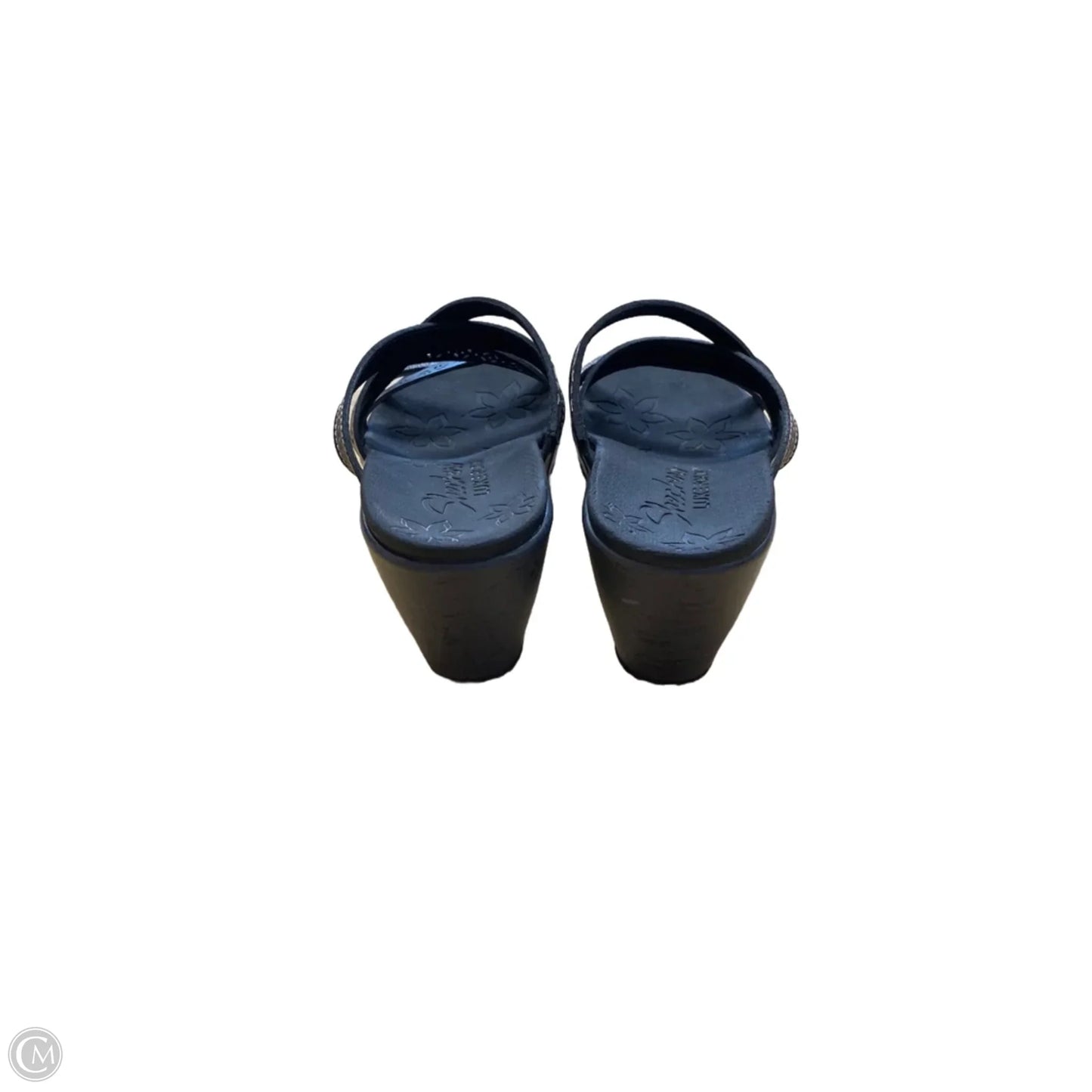 Sandals Heels Wedge By Skechers In Black, Size: 7