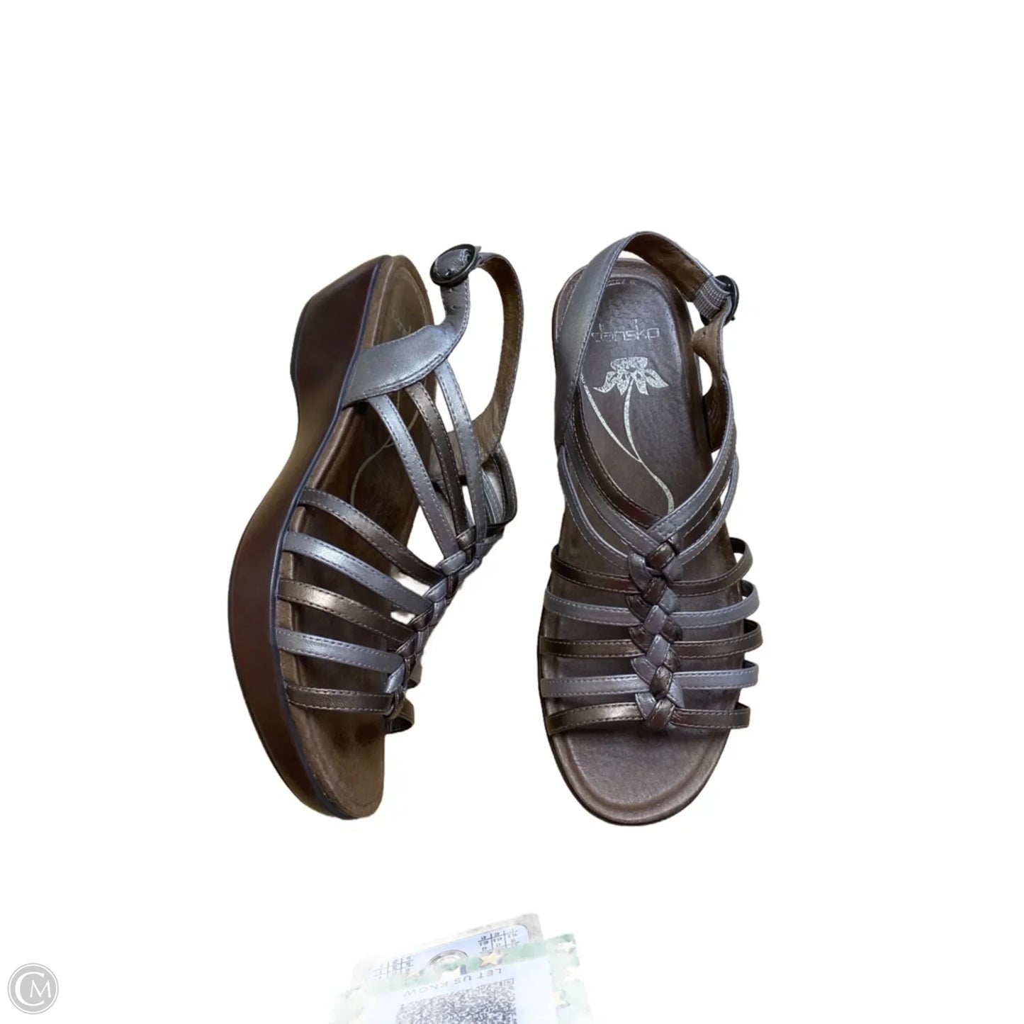 Sandals Heels Wedge By Dansko In Brown, Size: 7