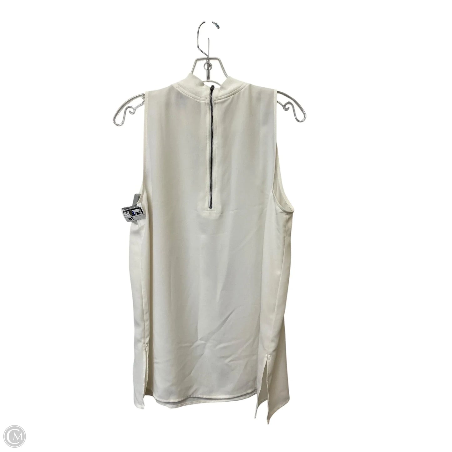 Top Sleeveless By Loft In White, Size: L