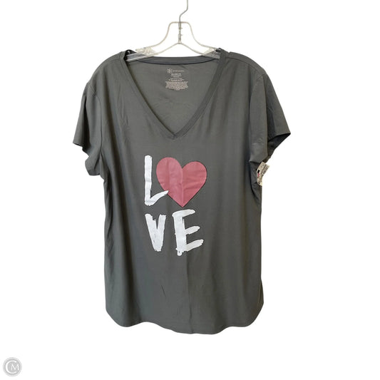 Top Short Sleeve Basic By No Boundaries In Grey, Size: Xxl