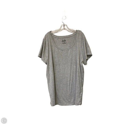 Top Short Sleeve Basic By Cmf In Grey, Size: 3x