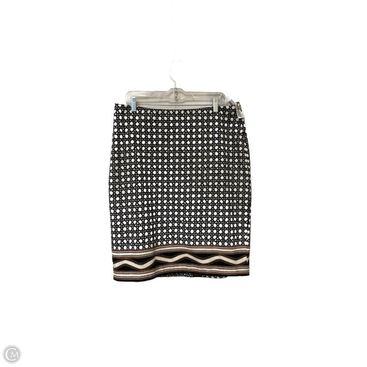 Skirt Midi By Ann Taylor In Black & White, Size: 12
